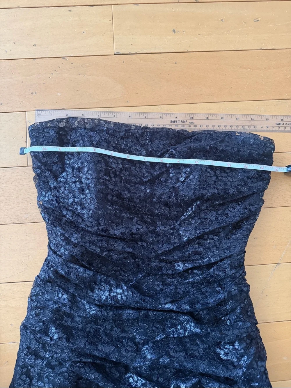 Betsey Johnson Black Strapless Lace Party Dress - Picture 8 of 11